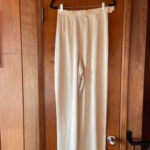 RALPH LAUREN SILK PANTS CREAM